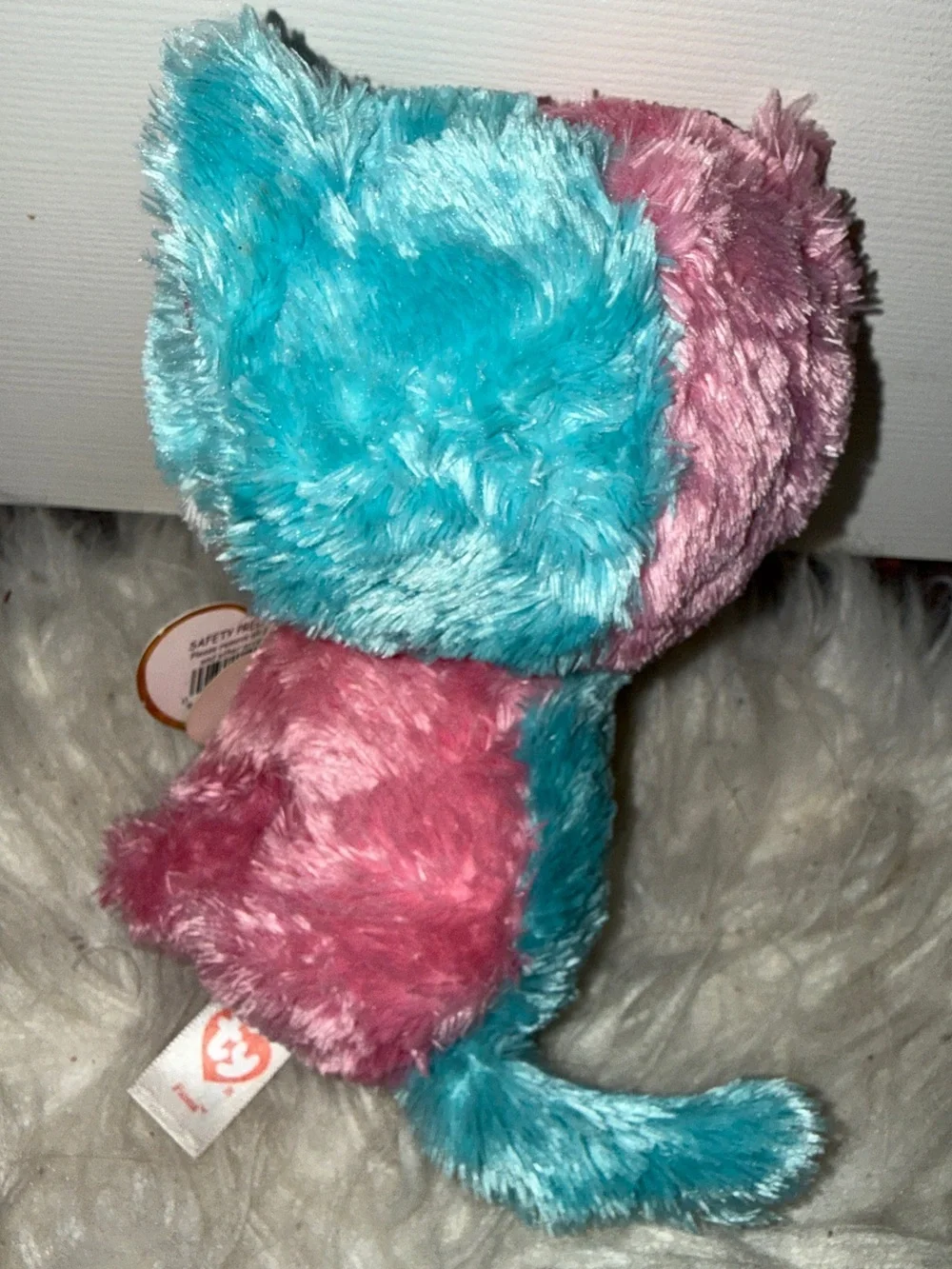 Ty Beanie Boos 6 inch FIONA the Cat JUSTICE EXCLUSIVE! Glitter eyes MWMT!! RARE!